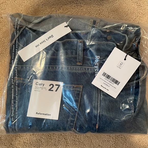 Reformation Cary High Rise Slouchy Wide Leg Jeans, Lanier wash, sz 27 NEW W/TAGS - Picture 7 of 7